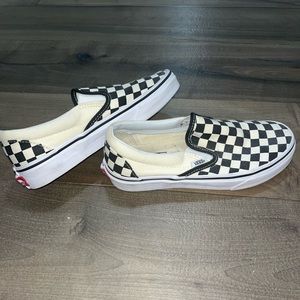 CHECKERED VANS WORN ONCE